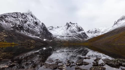 Grizzly Lake in Tombstone Territorial Park Yukon Canada