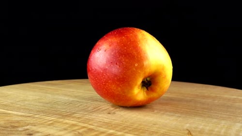 Apple on a Black Background