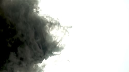 Black Ink Spreading Slowly