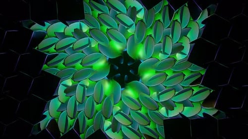 Beautiful Colorful Trippy Pattern Animation Visual 3D Mandala Spiritual Tunnel with Sacred Geometry