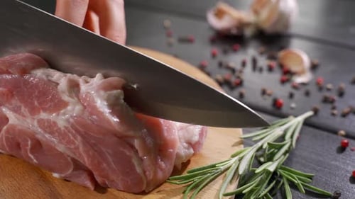 Butcher Cuts Fresh Marbled Pork Loin