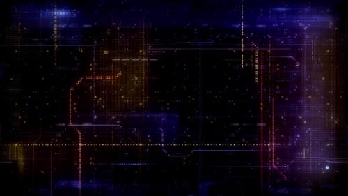 Digital Circuit And Digital Darkness Abstract Background