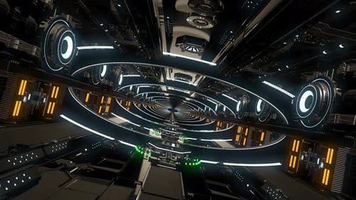 Looped Technology Tunnel 4k