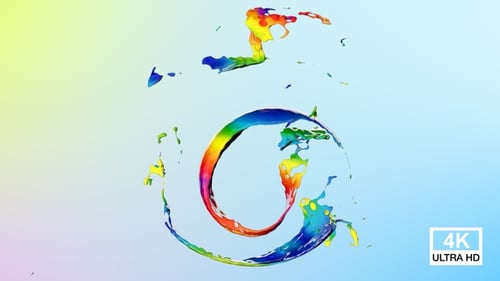 Rainbow Fluid G-Clef Music Symbol Formation