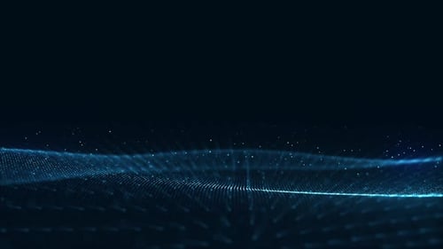 Dynamic Abstract Blue Wave Digital Particle Background