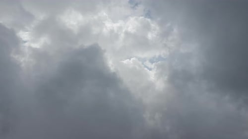 Drone Flight In Heavy Cloud