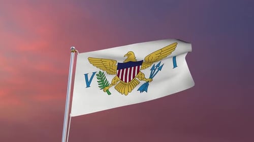 Flag Of United States Virgin Islands Waving