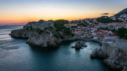 Time Lapse del casco antiguo de Dubrovnik en Croacia