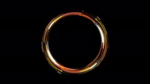 Abstract Tech Colorful Glow Circles