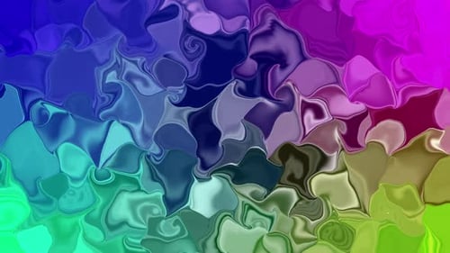 glossy wavy background. Holographic animation of liquid colorful glossy marble background.