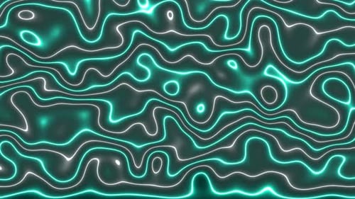 Dynamic Neon Contour Lines Abstract Background