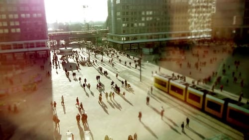 Crowd of Pedestrians Commuting in Urban Metropolis
