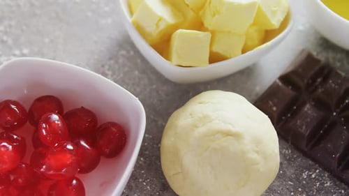 Close Up of Baking Ingredients for Pastry