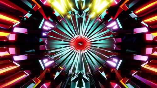 Amazing View Party Kaleidoscope Carnival Background Vj Loop 4K