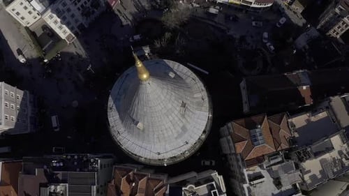 Aerial View Istanbul Galata Tower And Bridge