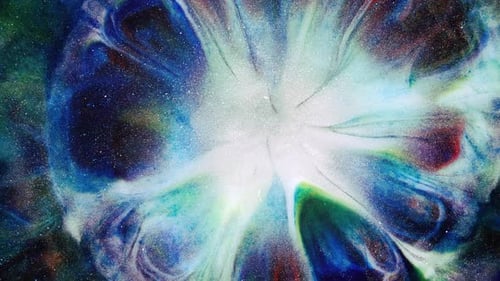 Colorful Abstract Texture of Liquid Marble Liquid Art