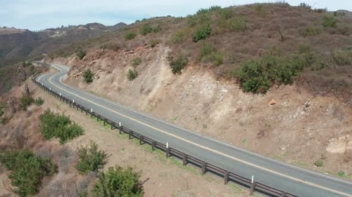 Empty Windy Road