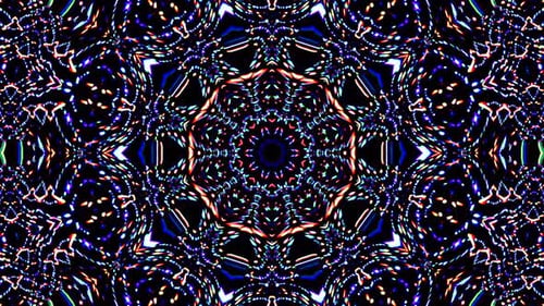 Lumière abstraite brillante gouvernant la polychromie, kaléidoscope