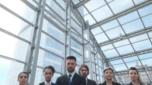 Business people team walking together