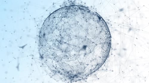 Abstract Digital Network Globe Connection Animation