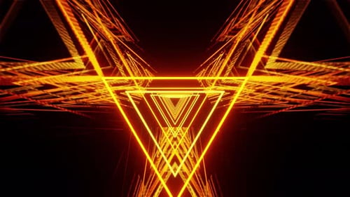 Golden Neon Show For Party Background Vj Loop 4K