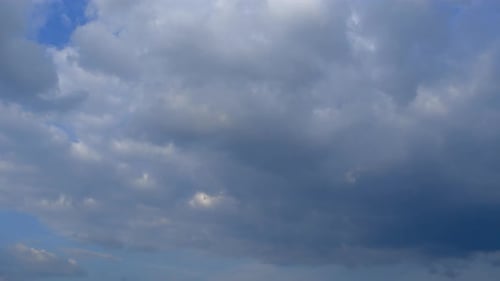 Blue sky with cumulus cloud time lapse on a sunny day 4k footage.