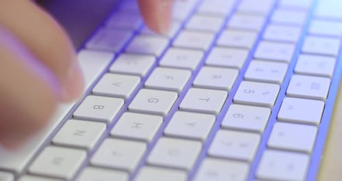 Working on keyboard