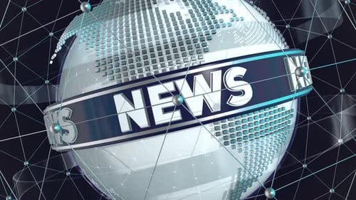 Bucle de fondo de bucle de noticias de difusión