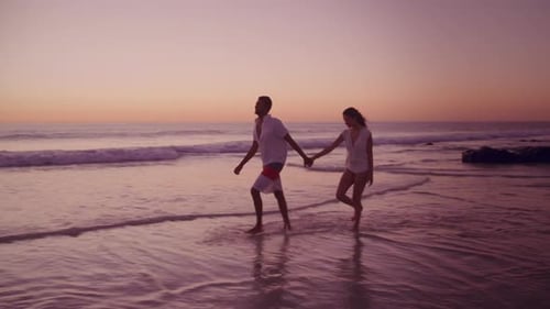 Young couple by the sea