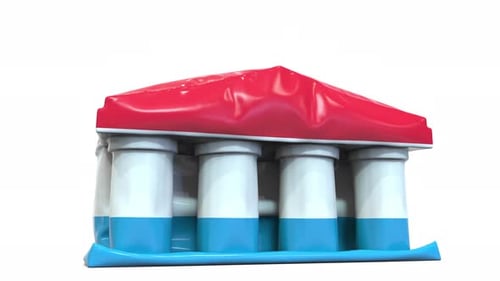 Inflatable Bank Building 3D Animation for Corporate Finance