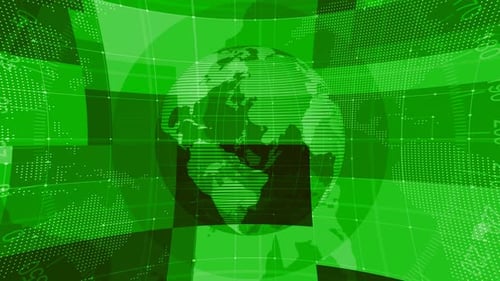 New Green Color Technology Background Animated