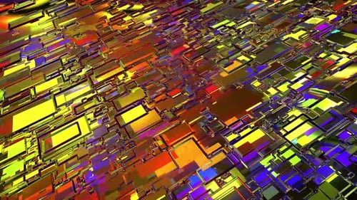 Colorful Abstract Digital Grid Loop Background