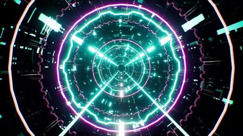 Driving Through Cyberpunk Tunnel 4K 02