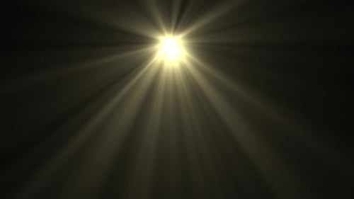 Bright Sun Light Rays Optical Flare Overlay