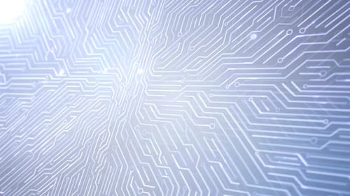 Futuristic motherboard circuit CPU Board Chip Digital network.