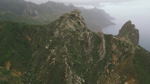Incredible Mountain Scenery on the Ocean in the North of the Spanish Volcanic Island of Tenerife
