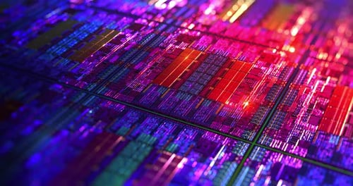 Futuristischer Hintergrund zur Die-Chip-Prozessortechnologie