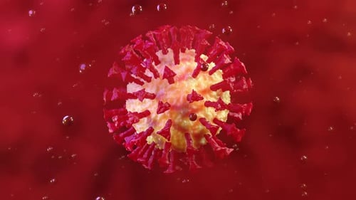 Rotating 3D Medical Virus Particle Animation Loop