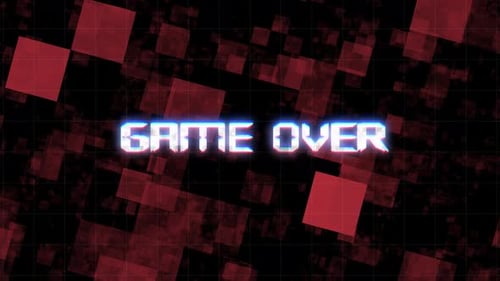 Glitch Game Over Text Animation