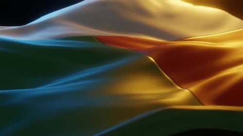 Realistic Waving Fabric Flag Animation