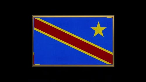 Democratic Republic of Congo Flag Spinning 3D Animation