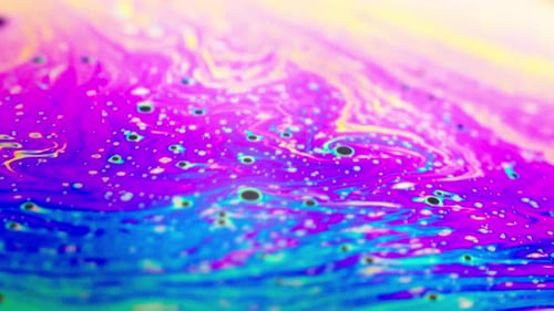 Colorful Abstract Background Fluid Rainbow Colors in Motion, Macro Shot