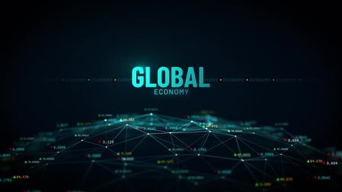 Global Economy Forex Global Exchange Business Finance Stock Market Digital Globe Animation 4K