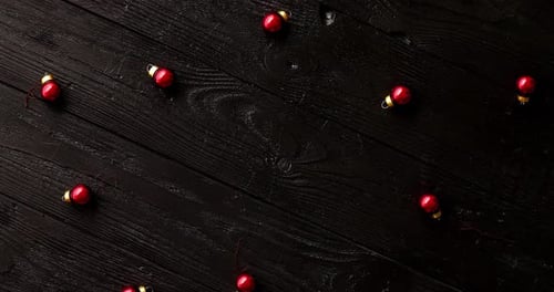 Small Christmas Beads on Table