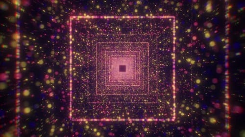 Pink or Purple Shining Corridor of Shimmering Space Dust Seamless Loop