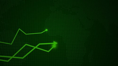 Business growing graph chart animation