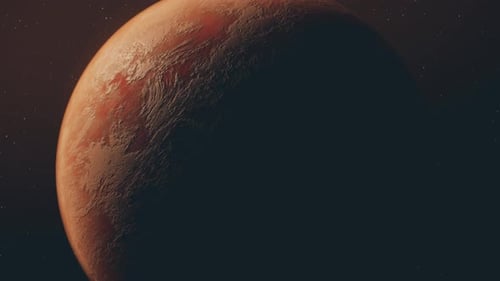 Realistic Beautiful Animation of the Planet in Space