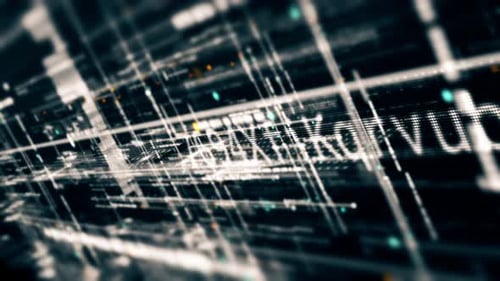 Futuristic Abstract Data Network Grid Animation Loop
