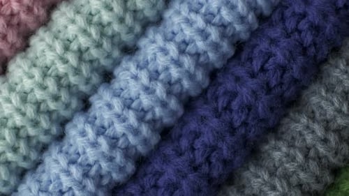 Colorful Knit Fabric Close Up