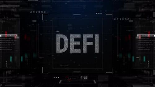 DEFI Digital Technology Futuristic User Interface Loop